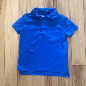rumi + ryder 3T blue quick dry moisture wicking short sleeve polo shirt